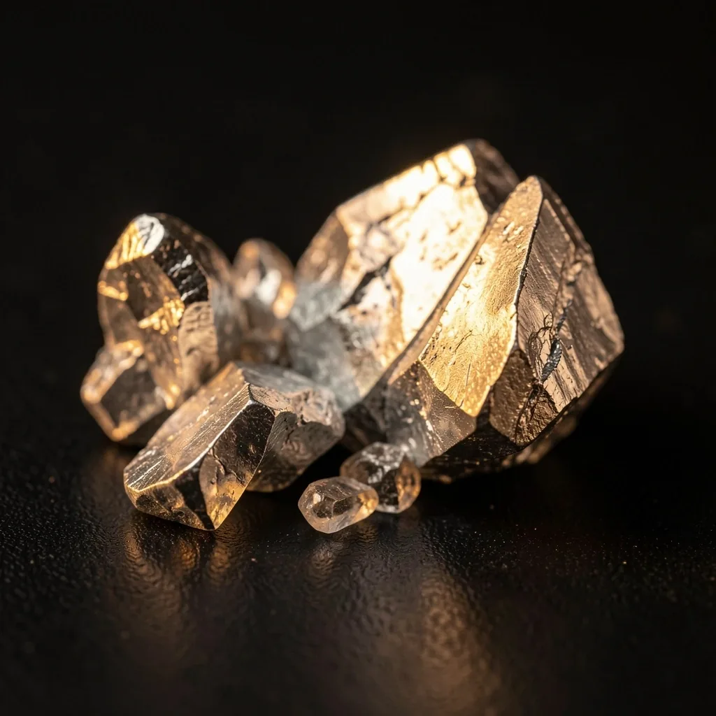 Macro photo of mineral crystal fragments